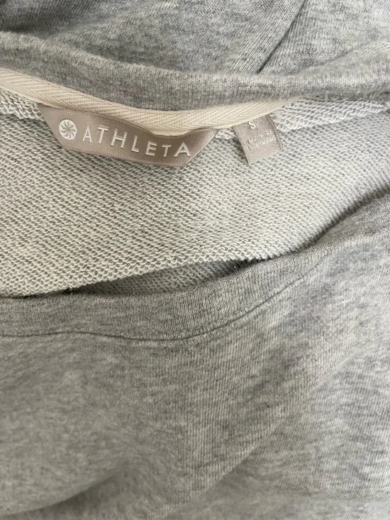 Athleta Studio Cinch Sweatshirt Dress - Heather Grey Small - Picture 5 of 5